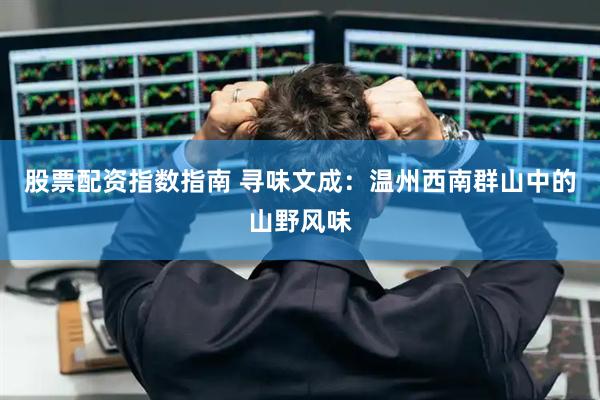 股票配资指数指南 寻味文成：温州西南群山中的山野风味